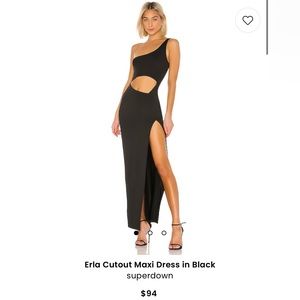 Superdown Erla Cutout Maxi Dress in Black Size XXS